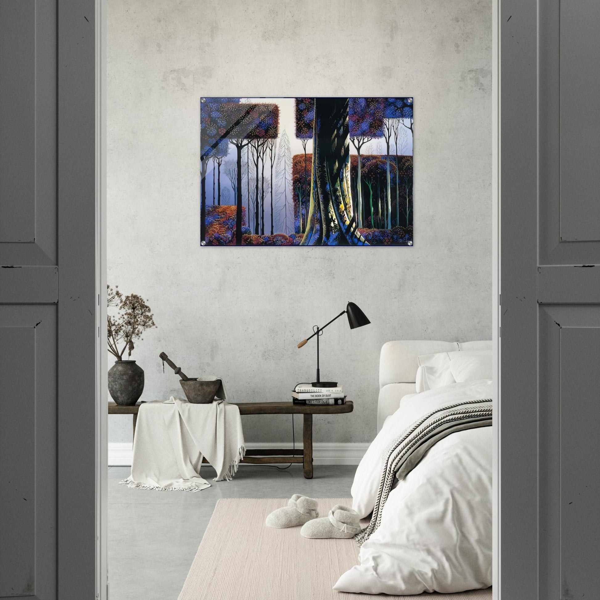 Ancient Forest - Eyvind Earle Acrylic Print - 70x100 cm / 28x40″ inches | Eyvind Earle Wall Art | Eyvind Earle Prints