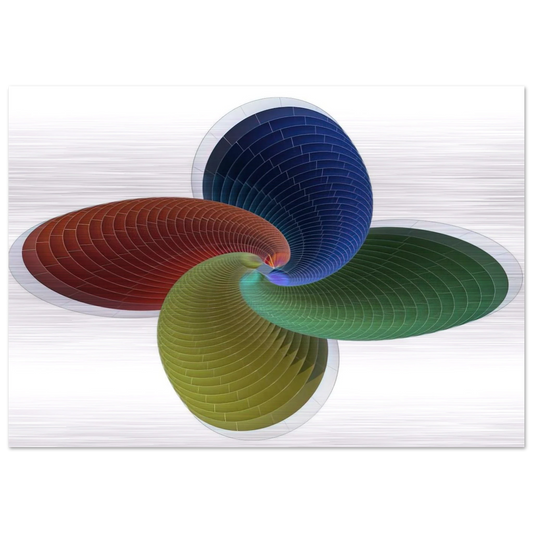 Tower of Fire, parametric model - Abstract Art - Johannes Itten Brushed Aluminum Print - 70x100 cm / 28x40 inches | Johannes Itten Aluminum Print | Johannes Itten Prints