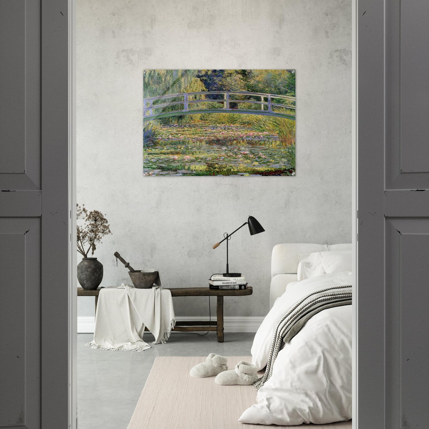The Japanese Bridge The Water-Lily Pond - claude monet Acrylic Print - 70x100 cm / 28x40″ inches | claude monet Wall Art | claude monet Prints