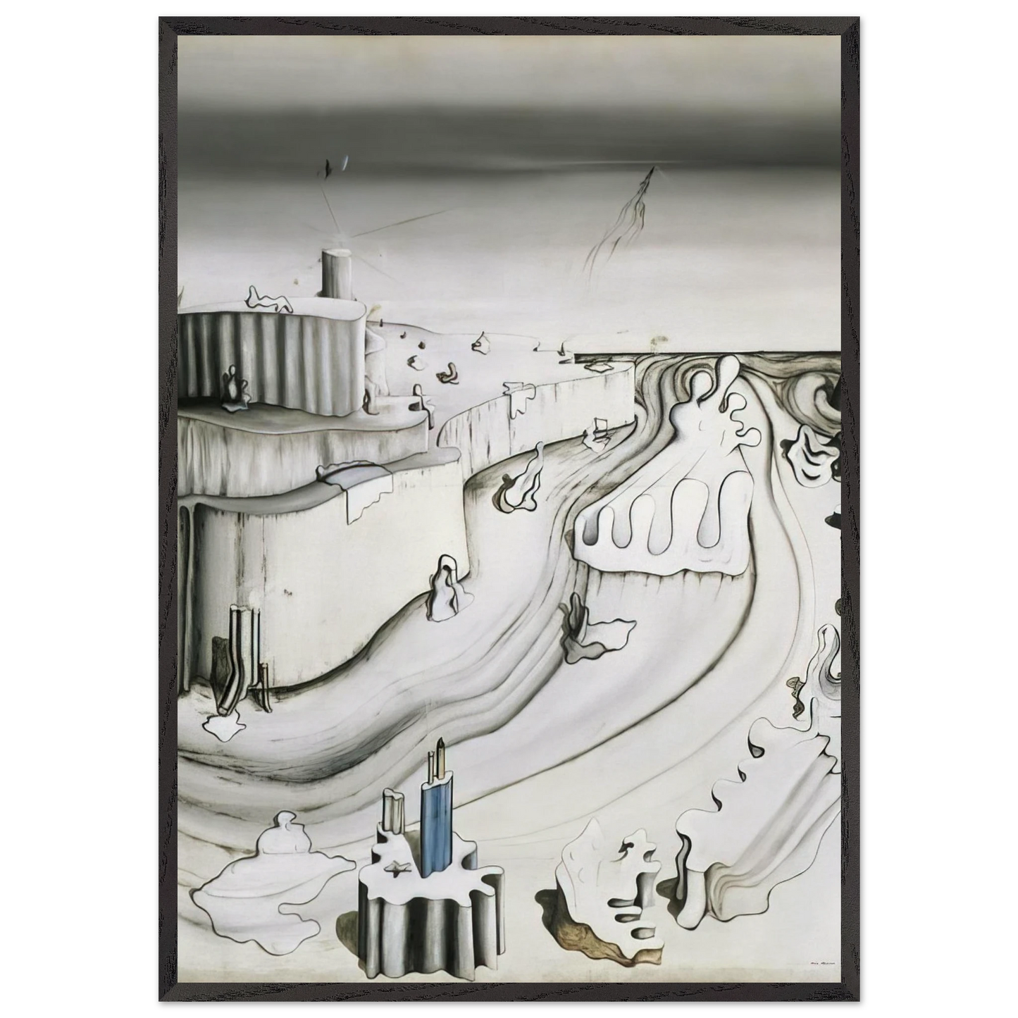 Promontory Palace - Yves Tanguy Framed Art Print – Black Wooden Frame - Default Title - -Framed Art Print