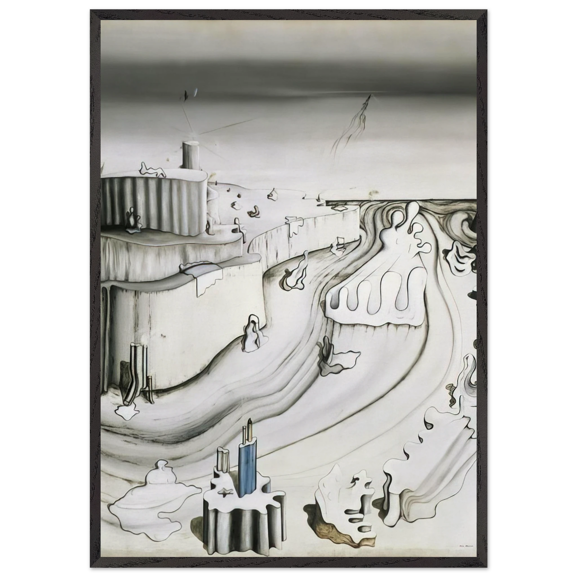 Promontory Palace - Yves Tanguy Framed Art Print – Black Wooden Frame - Default Title - -Framed Art Print