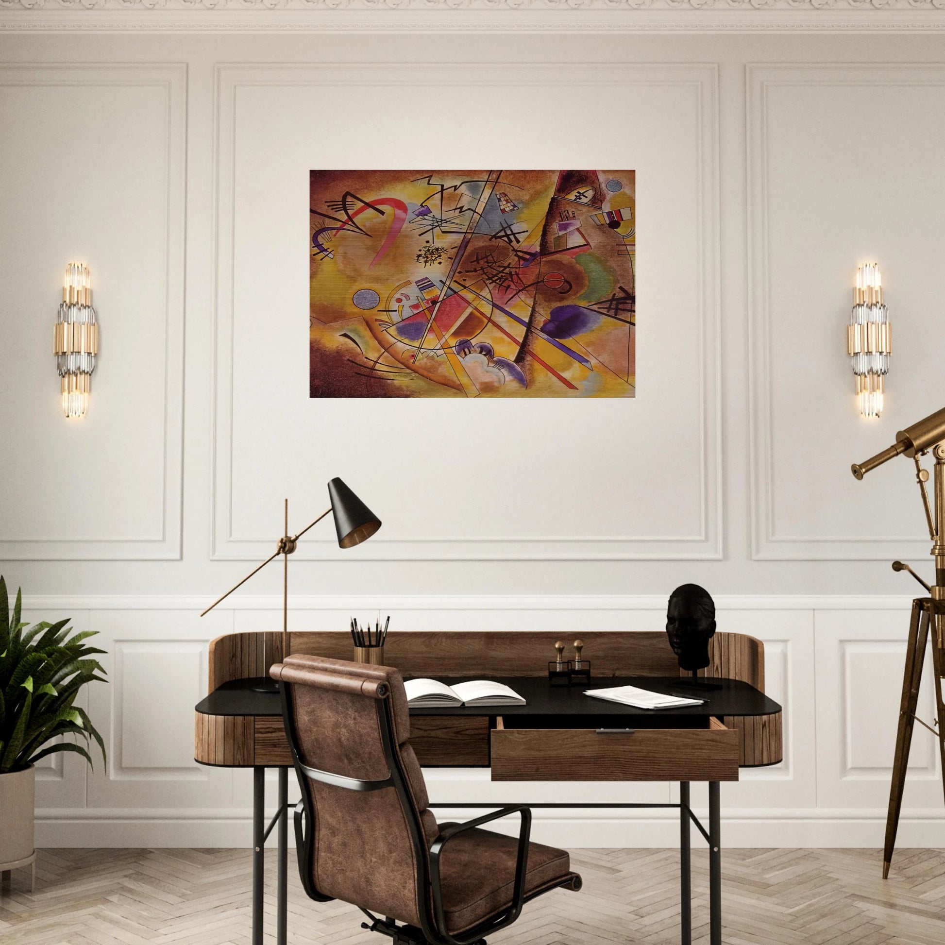 SMALL DREAM IN RED 1925 - Wassily Kandinsky Brushed Aluminum Print - 70x100 cm / 28x40 inches | Wassily Kandinsky Aluminum Print | Wassily Kandinsky Prints
