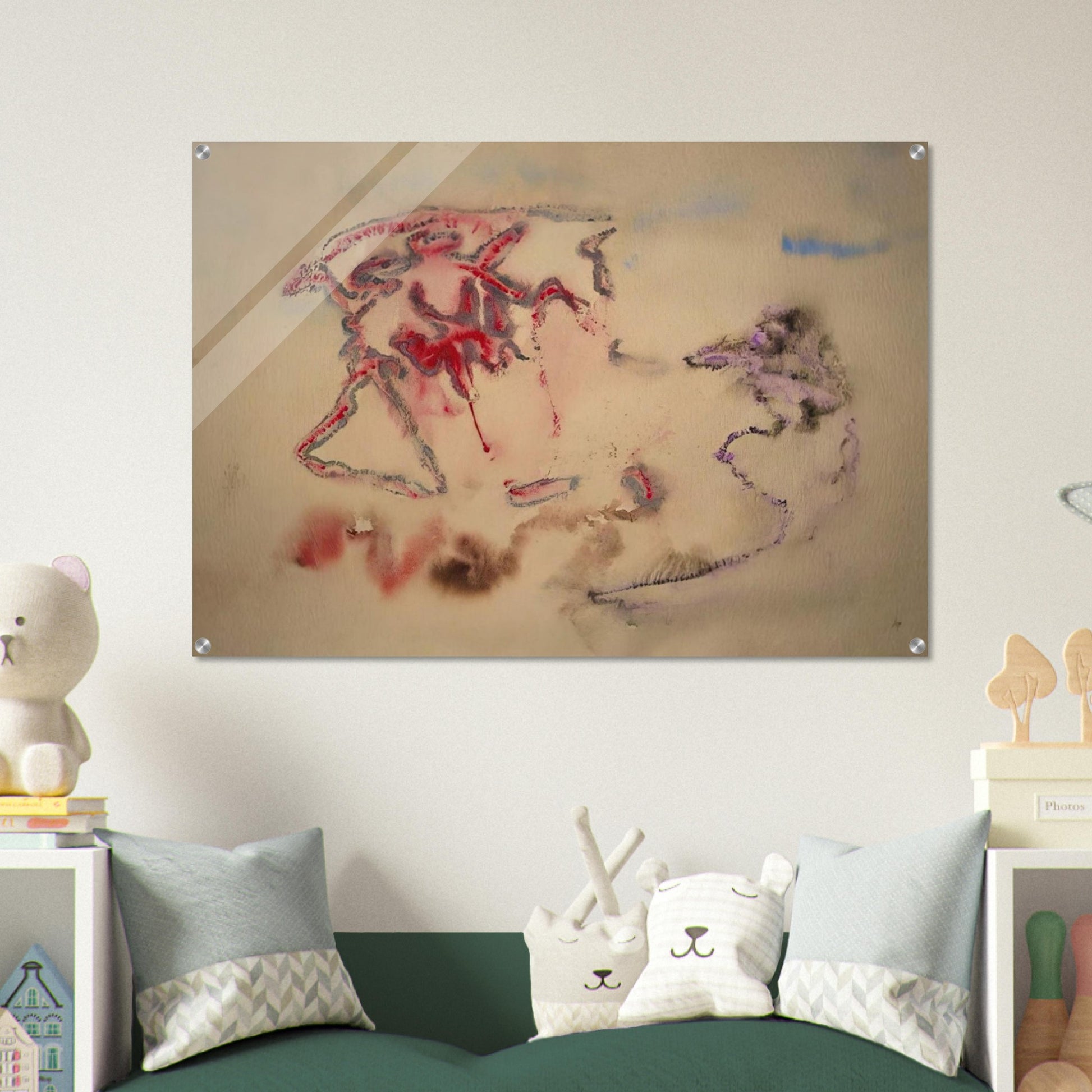 Untitled - 1957 - 1958 France - Henri Michaux Acrylic Print - 70x100 cm / 28x40″ inches | Henri Michaux Wall Art | Henri Michaux Prints