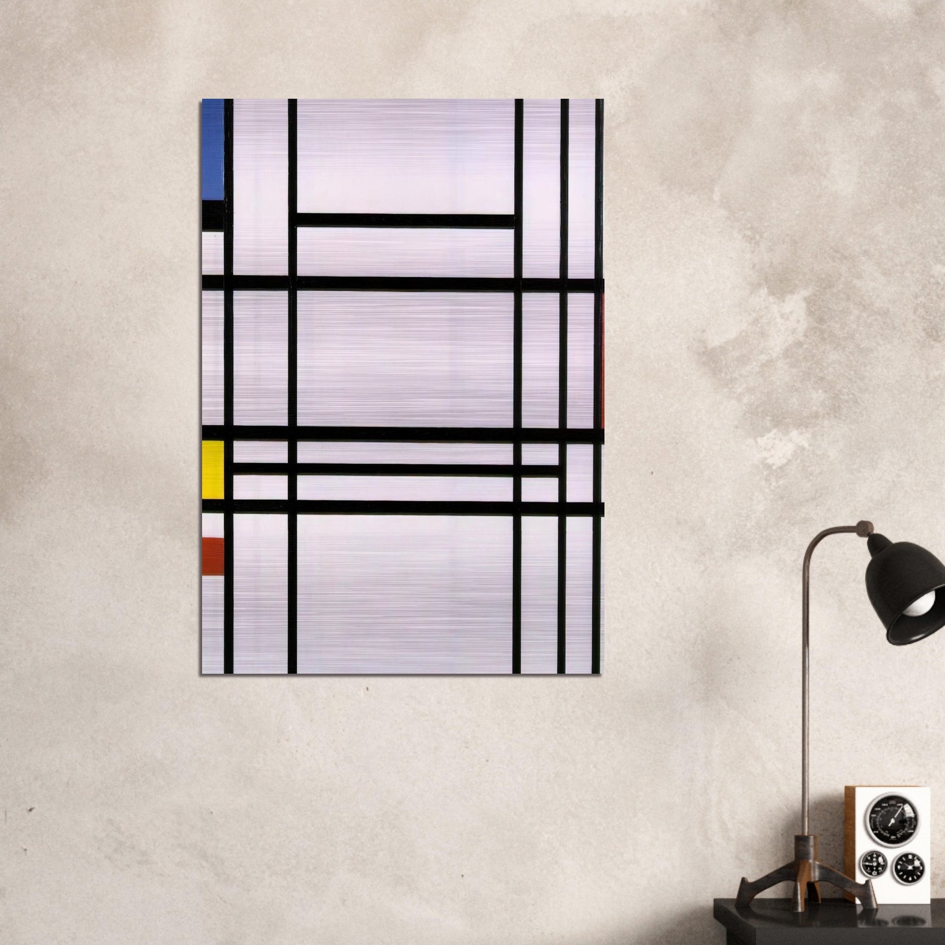 Composition No.10 - Piet Mondrian Brushed Aluminum Print - 70x100 cm / 28x40 inches | Piet Mondrian Aluminum Print | Piet Mondrian Prints