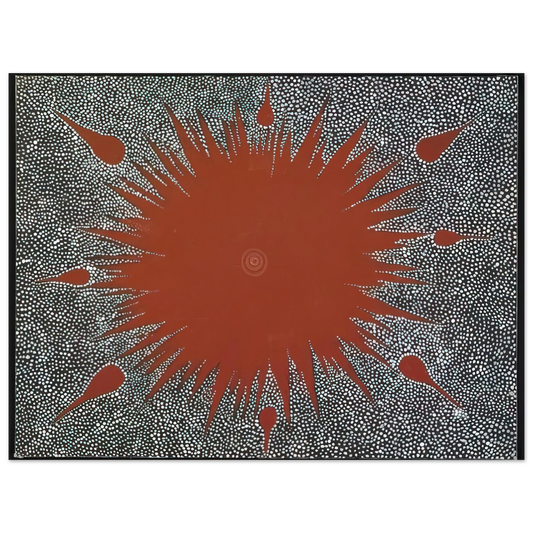 Clifford Possum Tjapaltjarri - Dreaming Story at Warlugulong - 1976 Fine Art Poster - Default Title