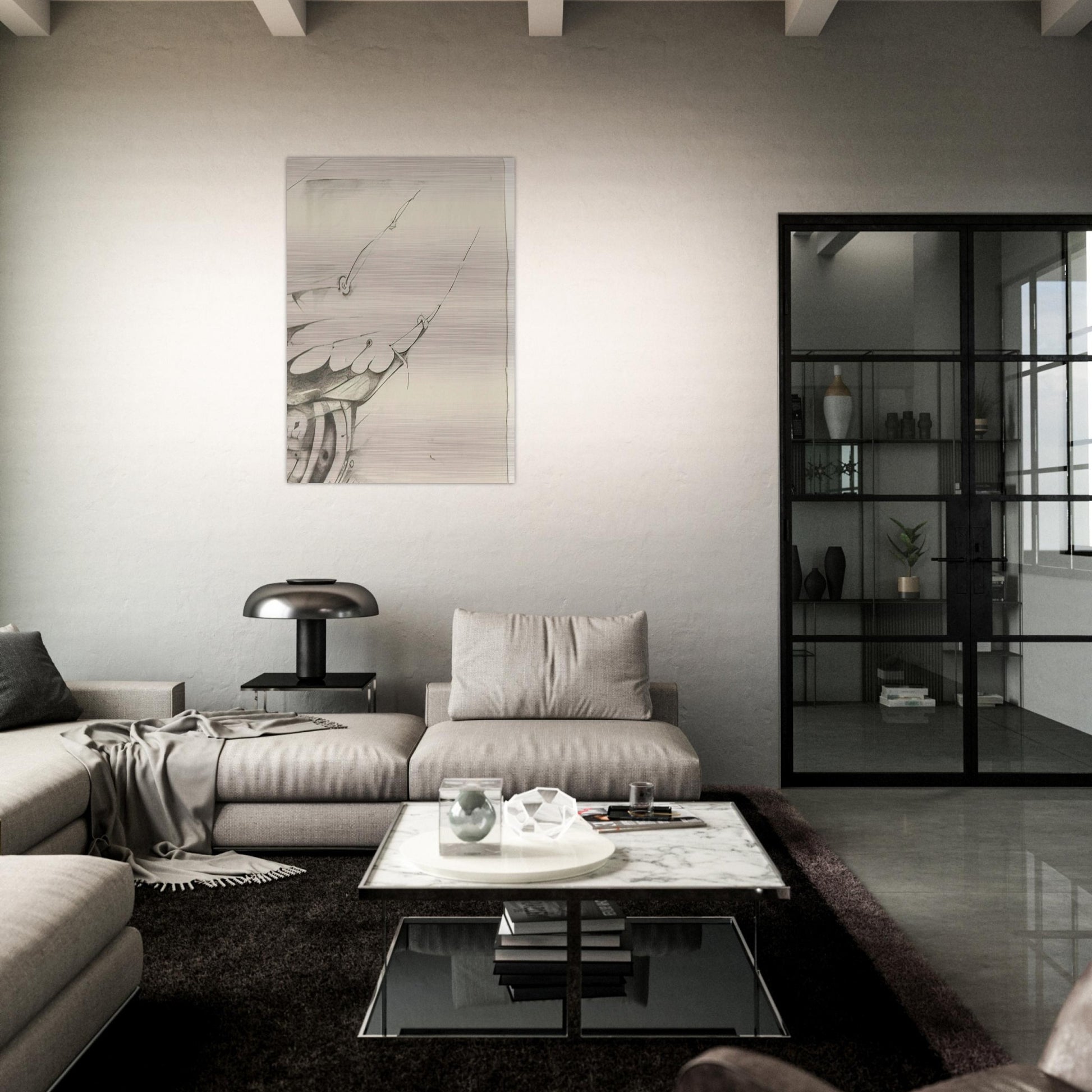 UNTITLED 1998 1 - Lee Bontecou Brushed Aluminum Print - 70x100 cm / 28x40 inches | Lee Bontecou Aluminum Print | Lee Bontecou Prints