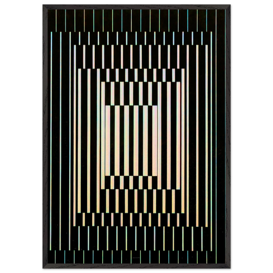 Bora III - 1964 - Victor Vasarely Framed Art Print – Black Wooden Frame - Default Title - -Framed Art Print