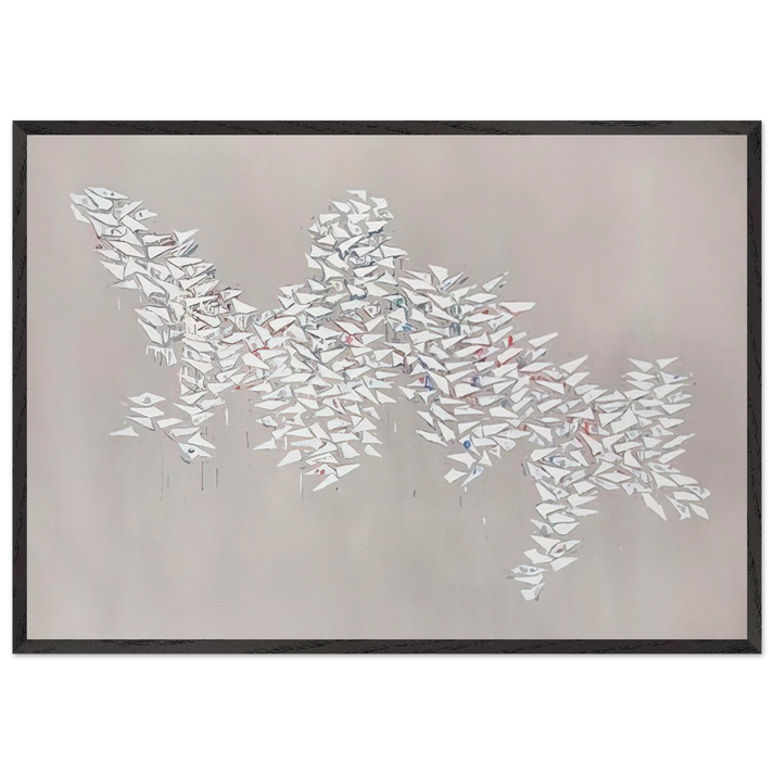 Motion II - 1981 - Robert Goodnough 70x100 cm / 28x40 inches Framed Art Print – Black Wooden Frame