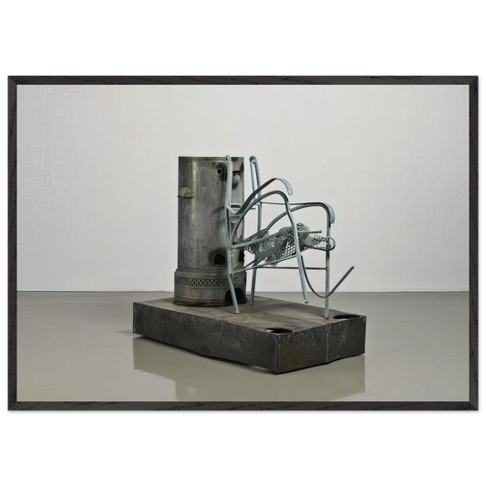 NILE THRONE GLUT 1992 - Robert Rauschenberg Framed Art Print – Black Wooden Frame - Default Title - -Framed Art Print