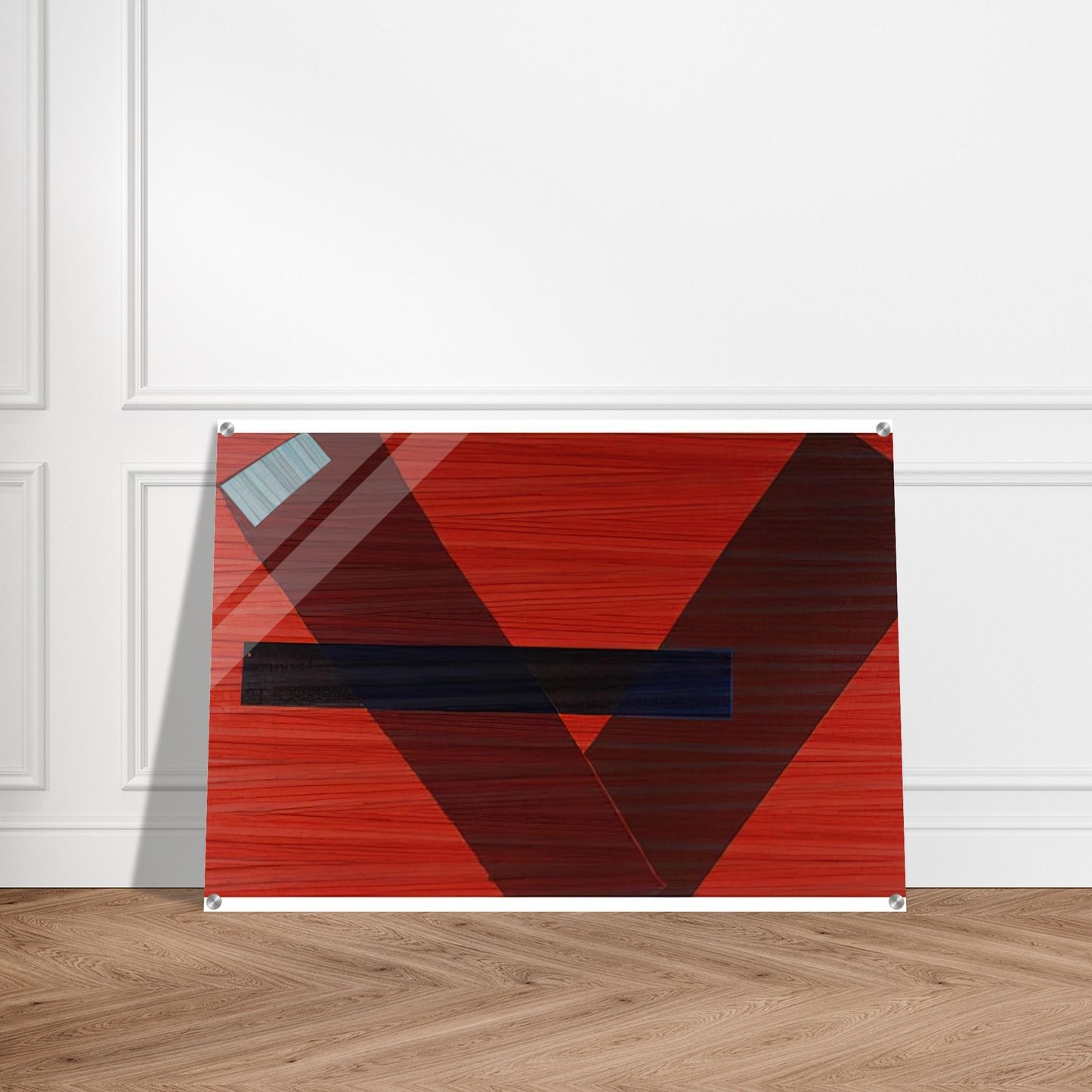 Blue Line - Sam Gilliam Acrylic Print - 70x100 cm / 28x40″ inches | Sam Gilliam Wall Art | Sam Gilliam Prints