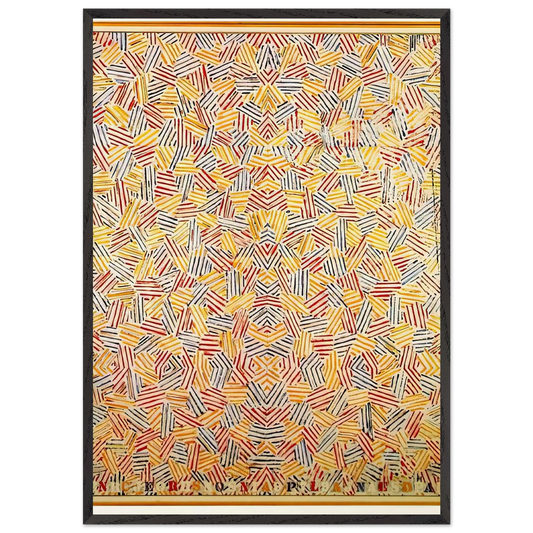 DANCERS ON A PLANE - Jasper Johns Framed Art Print – Black Wooden Frame - Default Title - -Framed Art Print