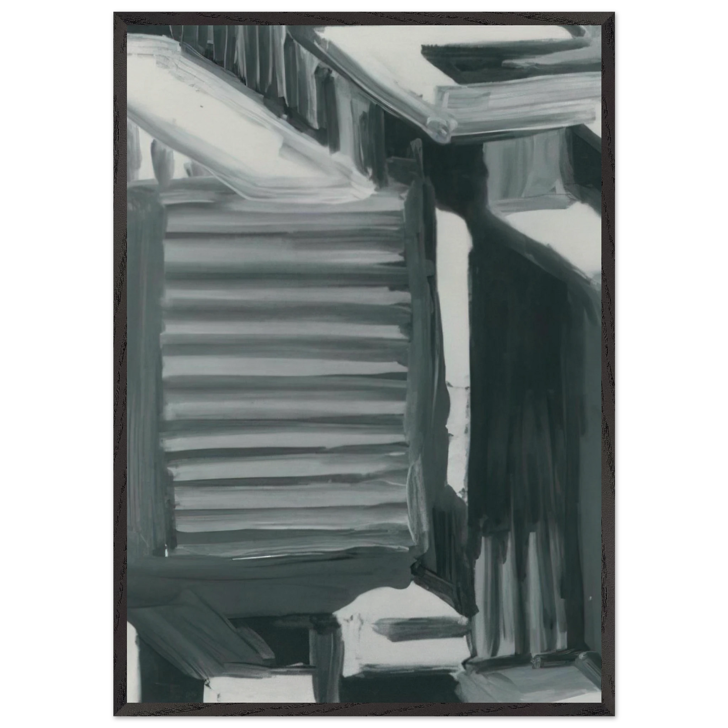 TOWNSCAPE 1968 2 - Gerhard Richter Framed Art Print – Black Wooden Frame - Default Title - -Framed Art Print