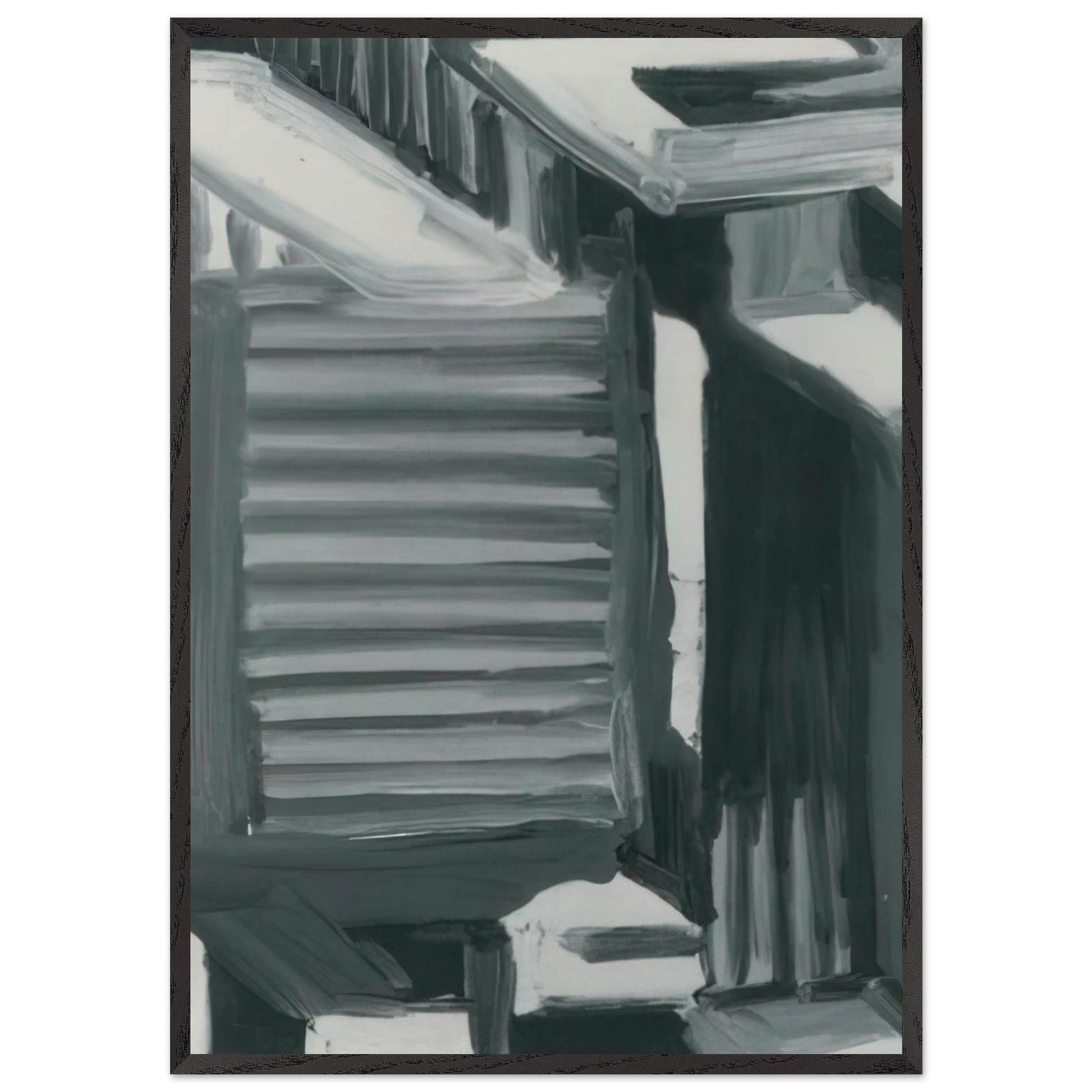 TOWNSCAPE 1968 2 - Gerhard Richter Framed Art Print – Black Wooden Frame - Default Title - -Framed Art Print