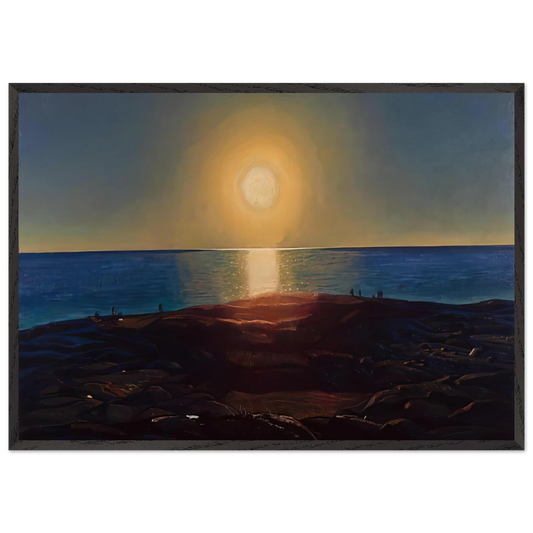 Calm and Free Maine Coast - Rockwell Kent Framed Art Print – Black Wooden Frame - Default Title - -Framed Art Print