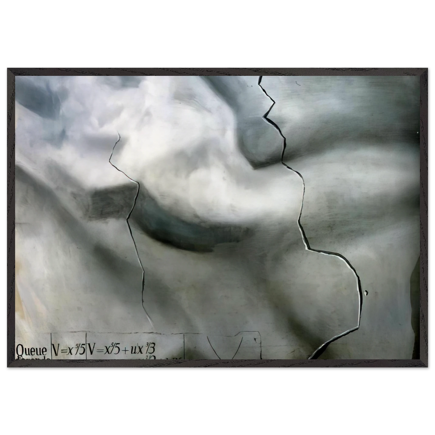 TOPOLOGICAL ABDUCTION OF EUROPE HOMAGE TO RENE THOM - Salvador Dali Framed Art Print – Black Wooden Frame - Default Title - -Framed Art Print