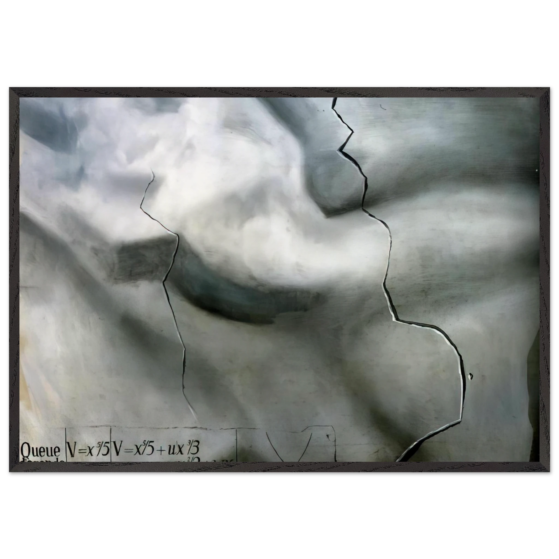 TOPOLOGICAL ABDUCTION OF EUROPE HOMAGE TO RENE THOM - Salvador Dali Framed Art Print – Black Wooden Frame - Default Title - -Framed Art Print