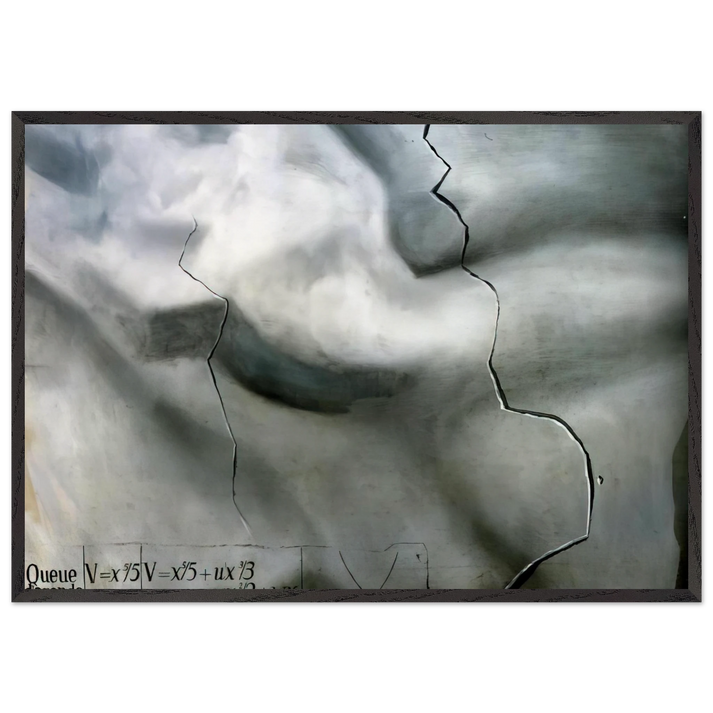 TOPOLOGICAL ABDUCTION OF EUROPE HOMAGE TO RENE THOM - Salvador Dali 70x100 cm / 28x40 inches Framed Art Print – Black Wooden Frame
