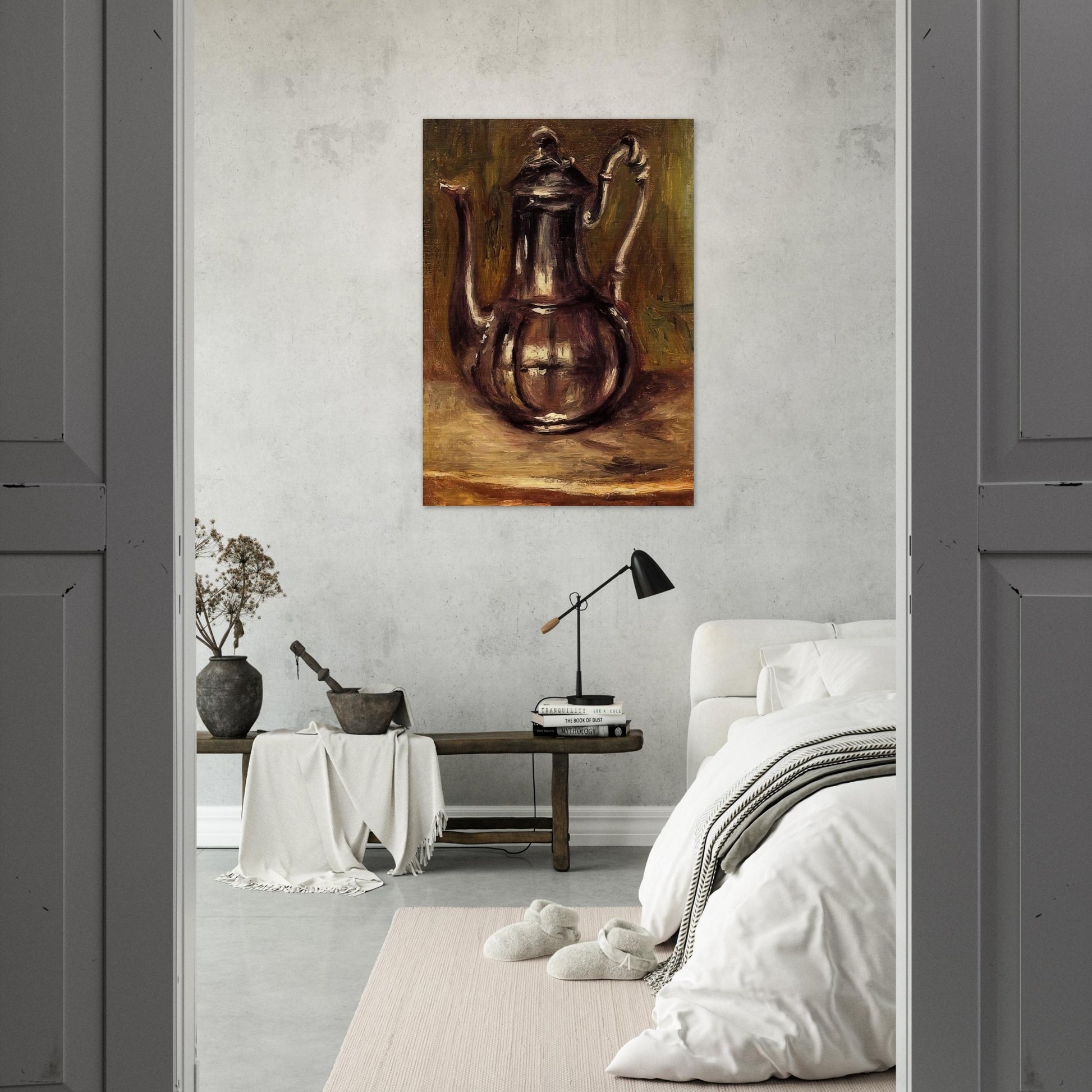 Coffee Pot - Pierre-Auguste Renoir Brushed Aluminum Print - 70x100 cm / 28x40 inches | Pierre-Auguste Renoir Aluminum Print | Pierre-Auguste Renoir Prints