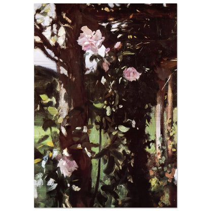 A Rose Trellis Roses at Oxfordshire - John Singer Sargent Brushed Aluminum Print - 70x100 cm / 28x40 inches | John Singer Sargent Aluminum Print | John Singer Sargent Prints