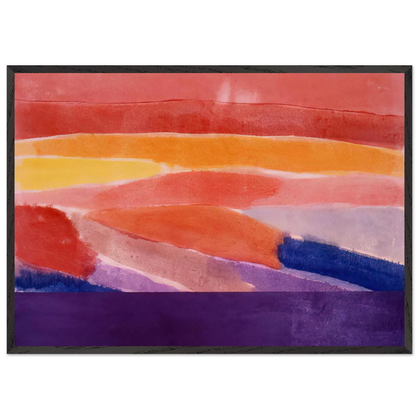 Surface Of Coral - 1981 - Ronnie Landfield Framed Art Print – Black Wooden Frame - Default Title - -Framed Art Print