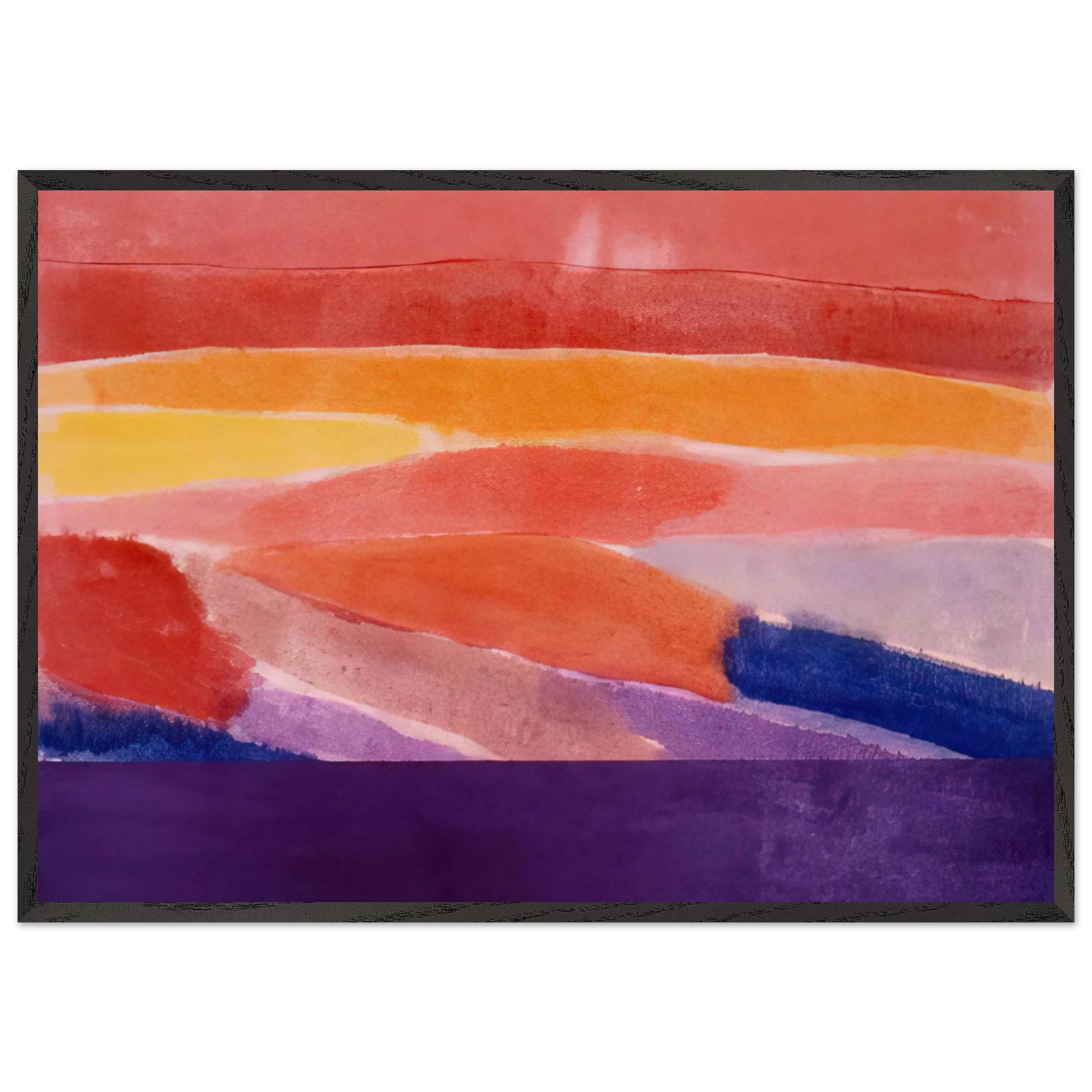 Surface Of Coral - 1981 - Ronnie Landfield Framed Art Print – Black Wooden Frame - Default Title - -Framed Art Print