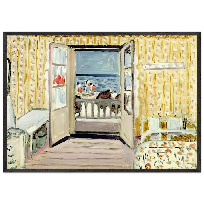 INTERIOR JULY 14TH ETRETAT 1920 - Henri Matisse 70x100 cm / 28x40 inches Framed Art Print – Black Wooden Frame