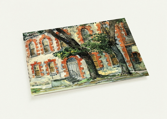 Old Dutch Building, Fishkill, New York By Childe Hassam Pack of 10 Post Cards | Childe Hassam Post Cards | A6 (10.5 x 14.8 cm) - 4.1 x 5.8 inches
