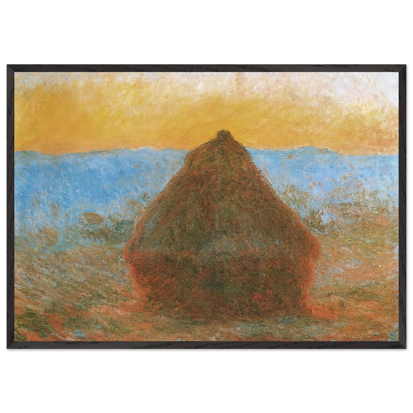 Grainstack - claude monet Framed Art Print – Black Wooden Frame - Default Title - -Framed Art Print