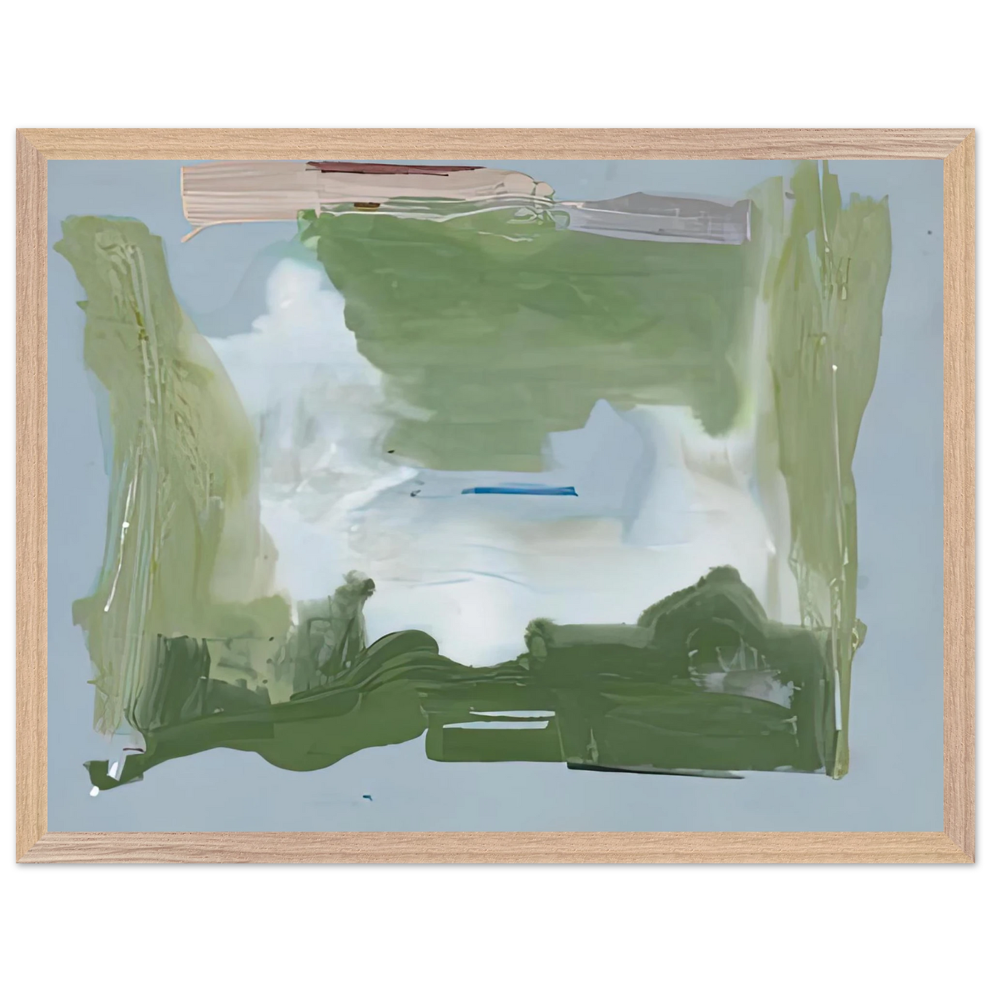 Helen Frankenthaler - Lush Spring, 1975- Wall Art - 30x40 cm / 12x16 inches - Premium Wooden Framed Poster With Fine Art Paper - White frame