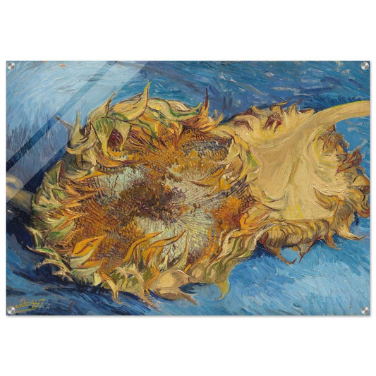 Still Life with Two Sunflowers - Vincent van Gogh Acrylic Print - 70x100 cm / 28x40″ inches