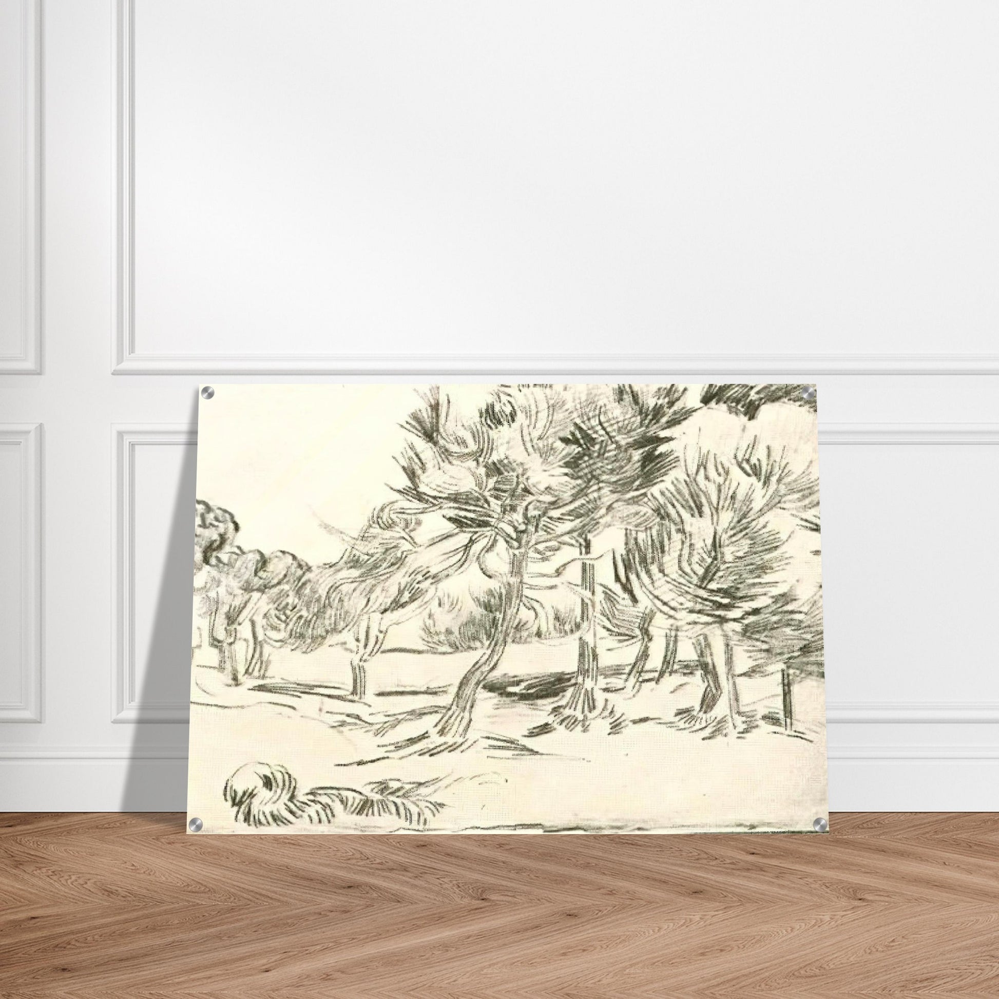 A Group of Pine Trees - Vincent van Gogh Acrylic Print - 70x100 cm / 28x40″ inches