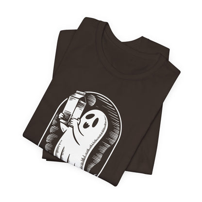 just a dad who always came back with milk halloween T-shirt - Maglietta Unisex in Jersey a Maniche Corte