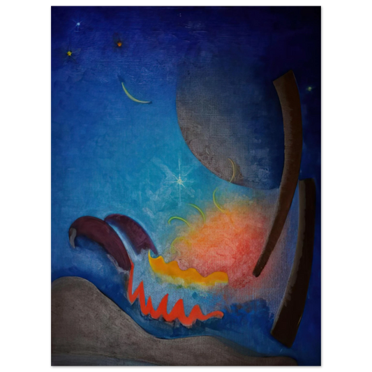 Agnes Lawrence Pelton - Night Fires - Precisionism Fine Art Poster - Default Title