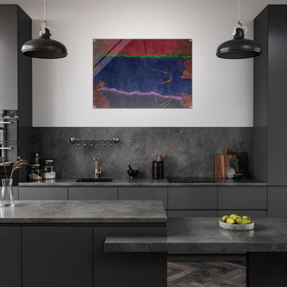 Infinity Field, Lefkada Series - 1982 - Theodoros Stamos Acrylic Print - 70x100 cm / 28x40″ inches | Theodoros Stamos Wall Art | Theodoros Stamos Prints