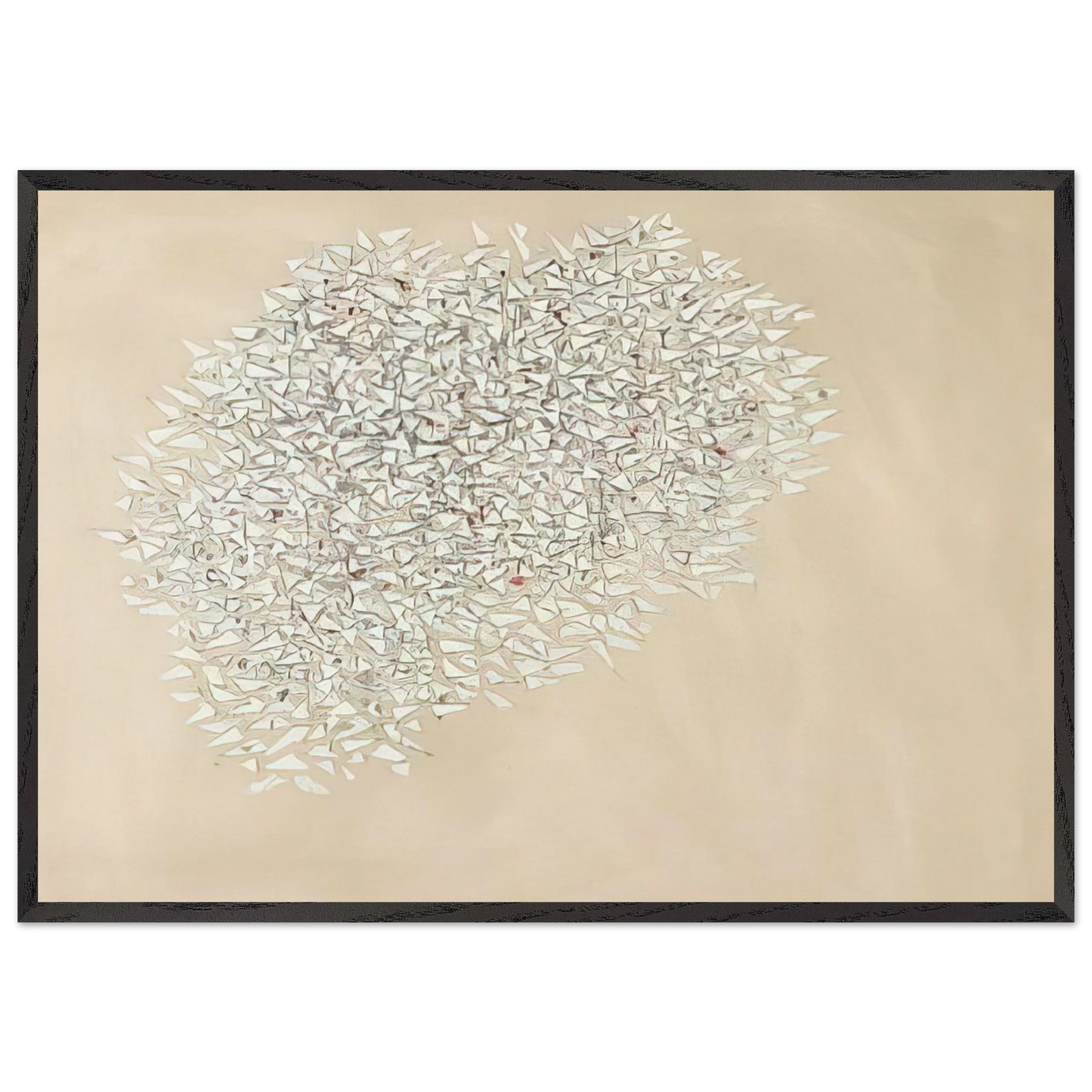 White Mass - 1980 - Robert Goodnough Framed Art Print – Black Wooden Frame - Default Title - -Framed Art Print