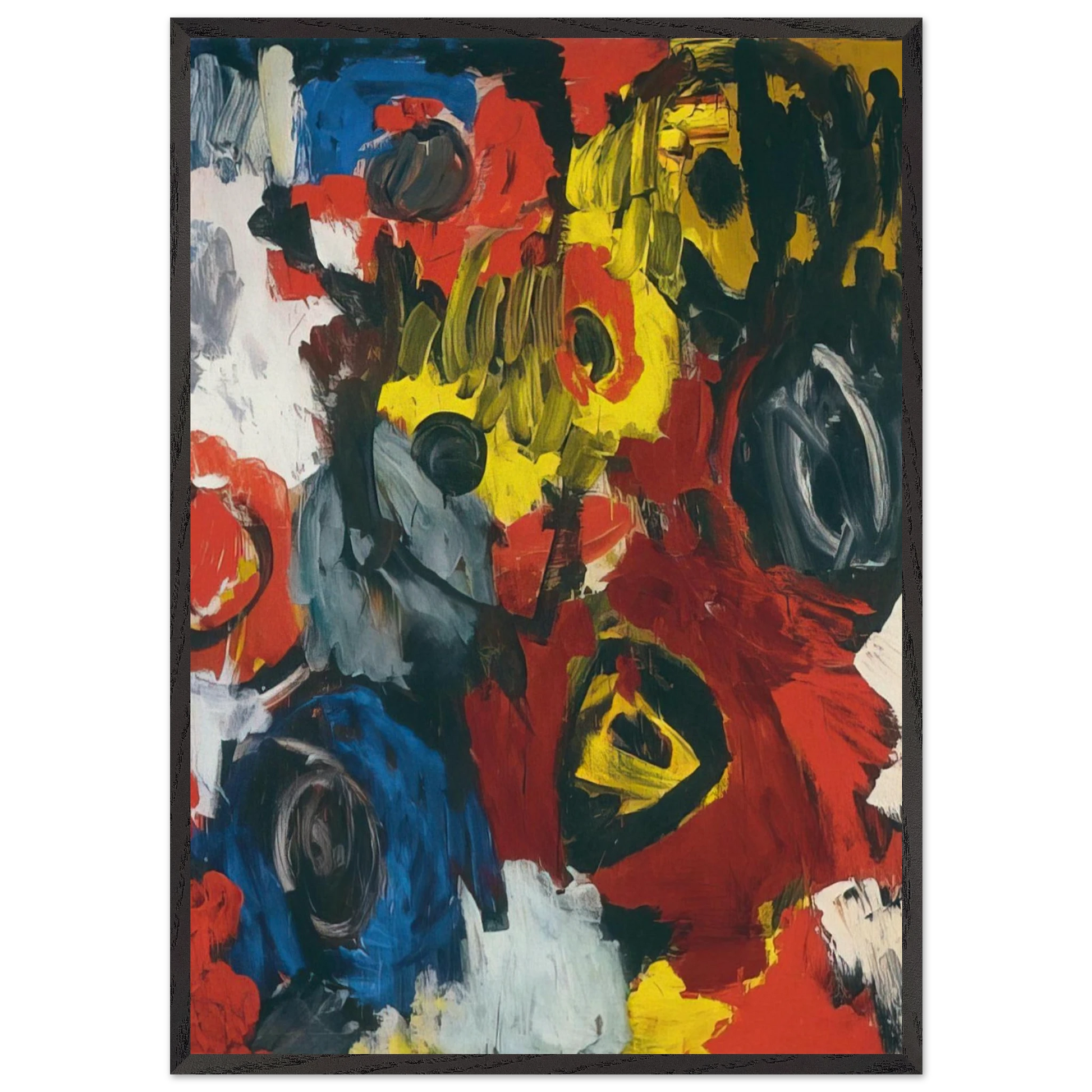 Furioso - 1963 - Ernst Wilhelm Nay Framed Art Print – Black Wooden Frame - Default Title - -Framed Art Print