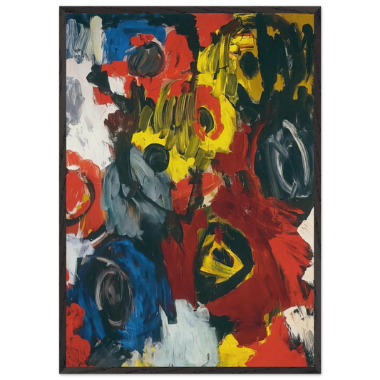 Furioso - 1963 - Ernst Wilhelm Nay Framed Art Print – Black Wooden Frame - Default Title - -Framed Art Print