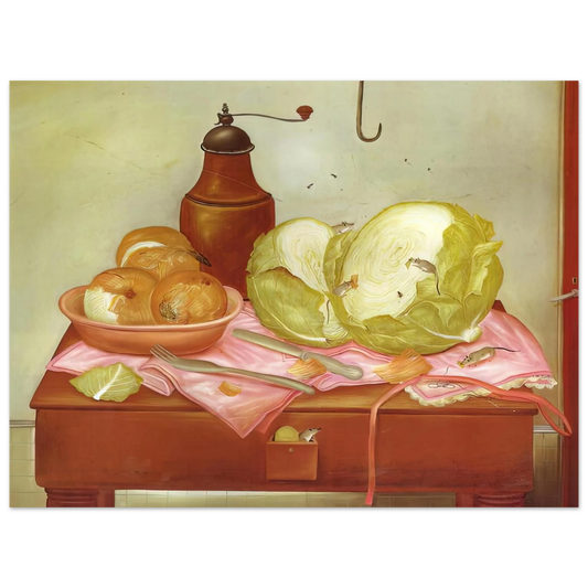 Fernando Botero - KITCHEN TABLE 1 Fine Art Poster - Default Title