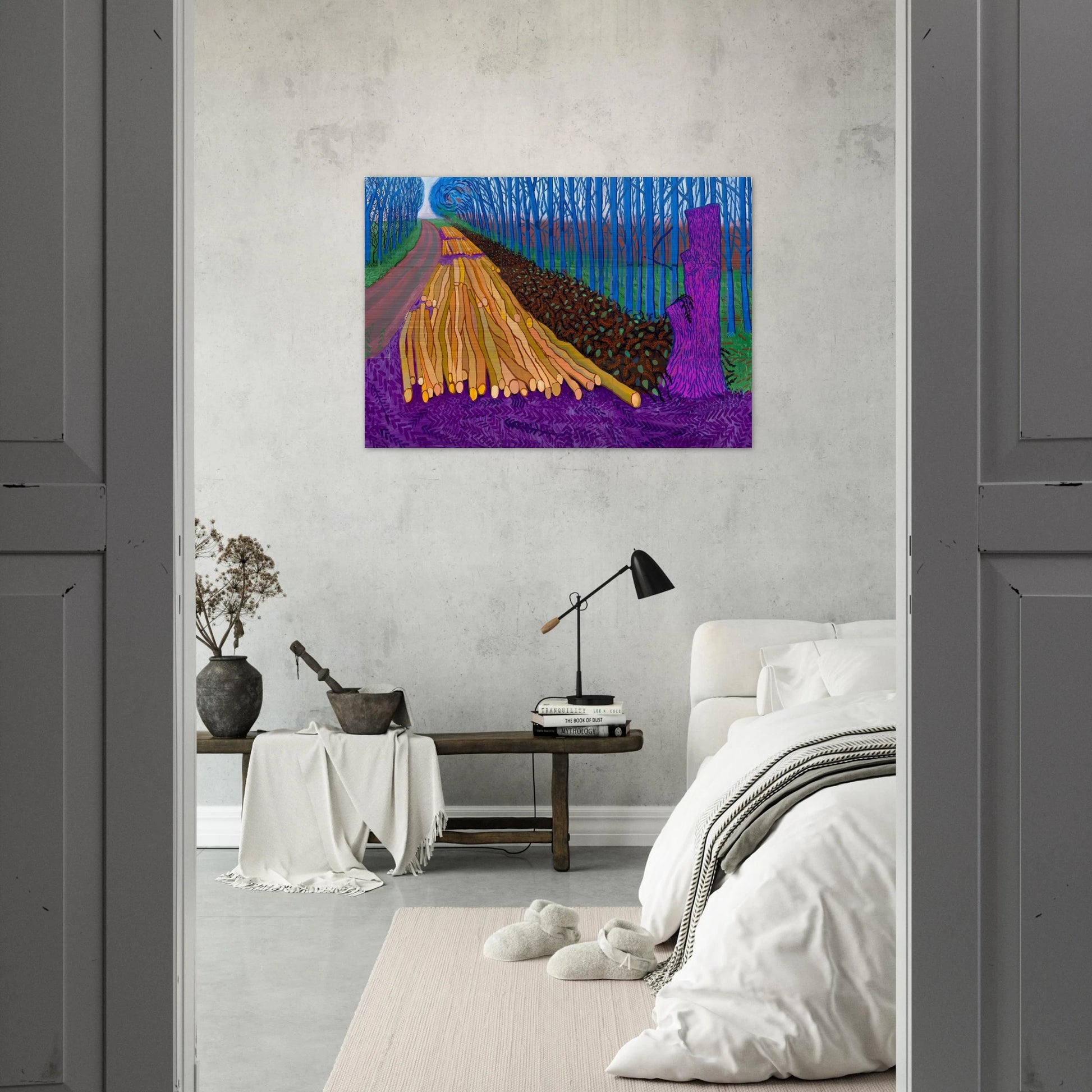 David Hockney - David Hockney Brushed Aluminum Print - 70x100 cm / 28x40 inches | David Hockney Aluminum Print | David Hockney Prints