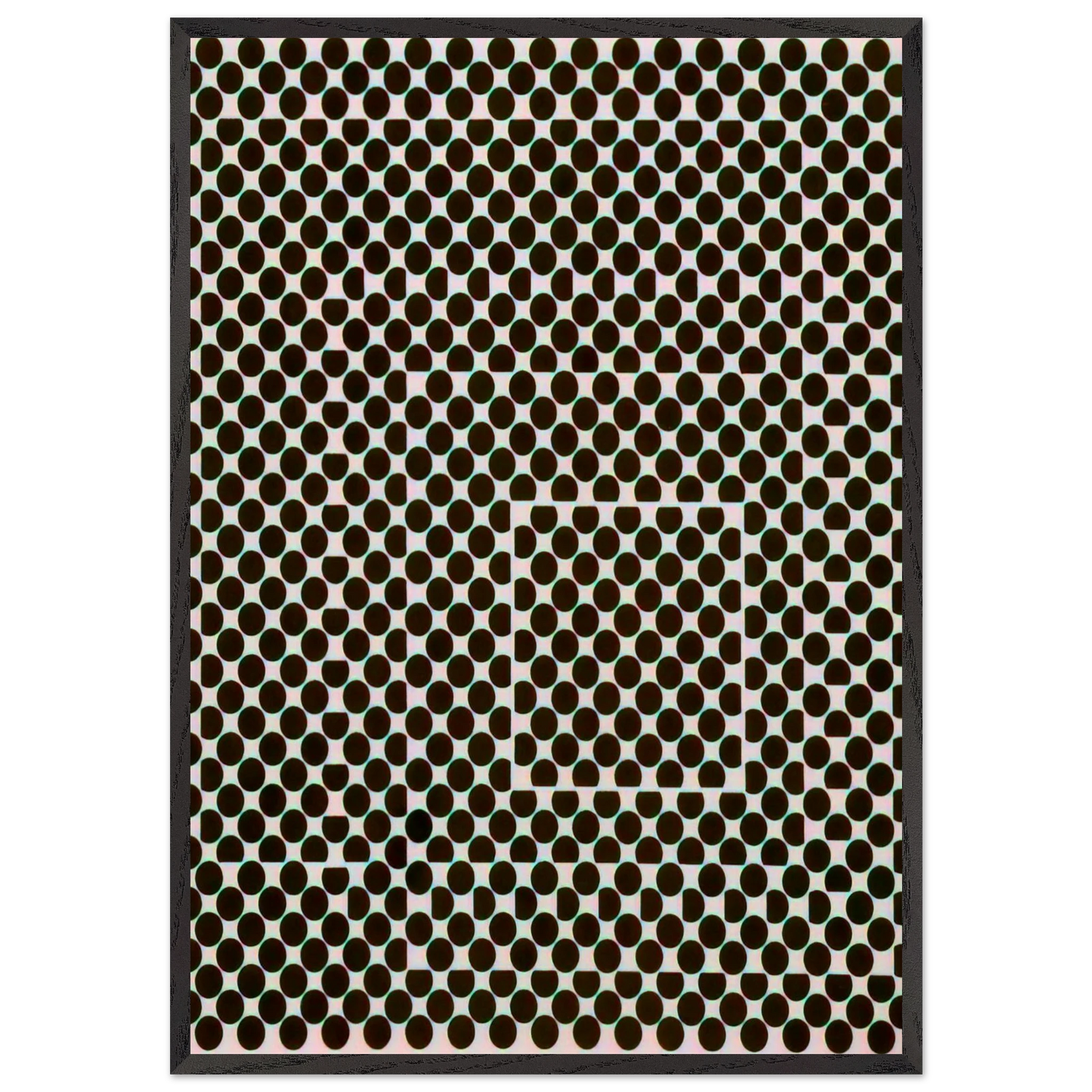 Yvaral - 1956 - Victor Vasarely Framed Art Print – Black Wooden Frame - Default Title - -Framed Art Print
