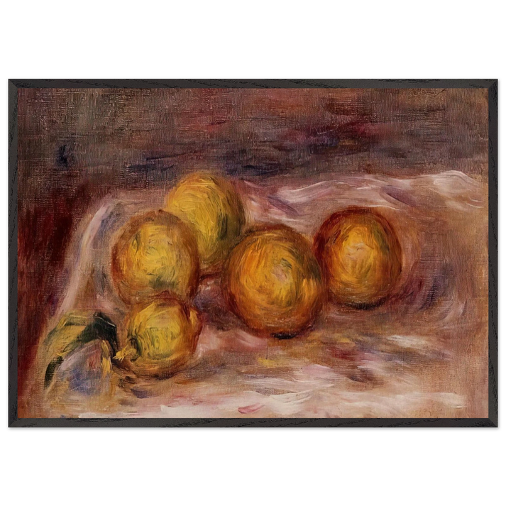 Lemons - Pierre-Auguste Renoir 70x100 cm / 28x40 inches Framed Art Print – Black Wooden Frame