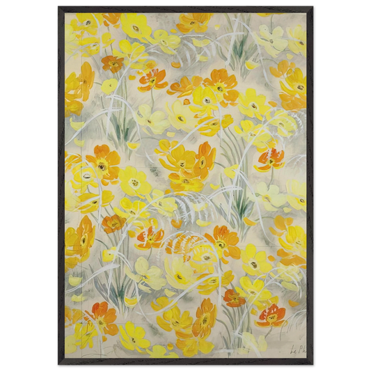 Orange and Yellow Flowers - Post-Impressionism - Le Pho Framed Art Print – Black Wooden Frame - Default Title - -Framed Art Print