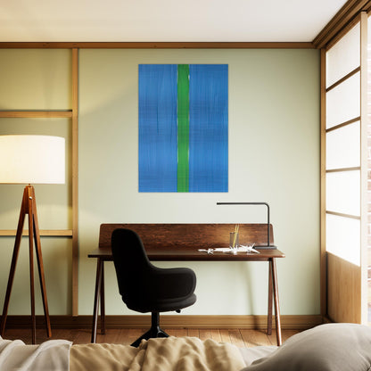Composition bleue et verte - 1988 - Gunther Forg Brushed Aluminum Print - 70x100 cm / 28x40 inches | Gunther Forg Aluminum Print | Gunther Forg Prints