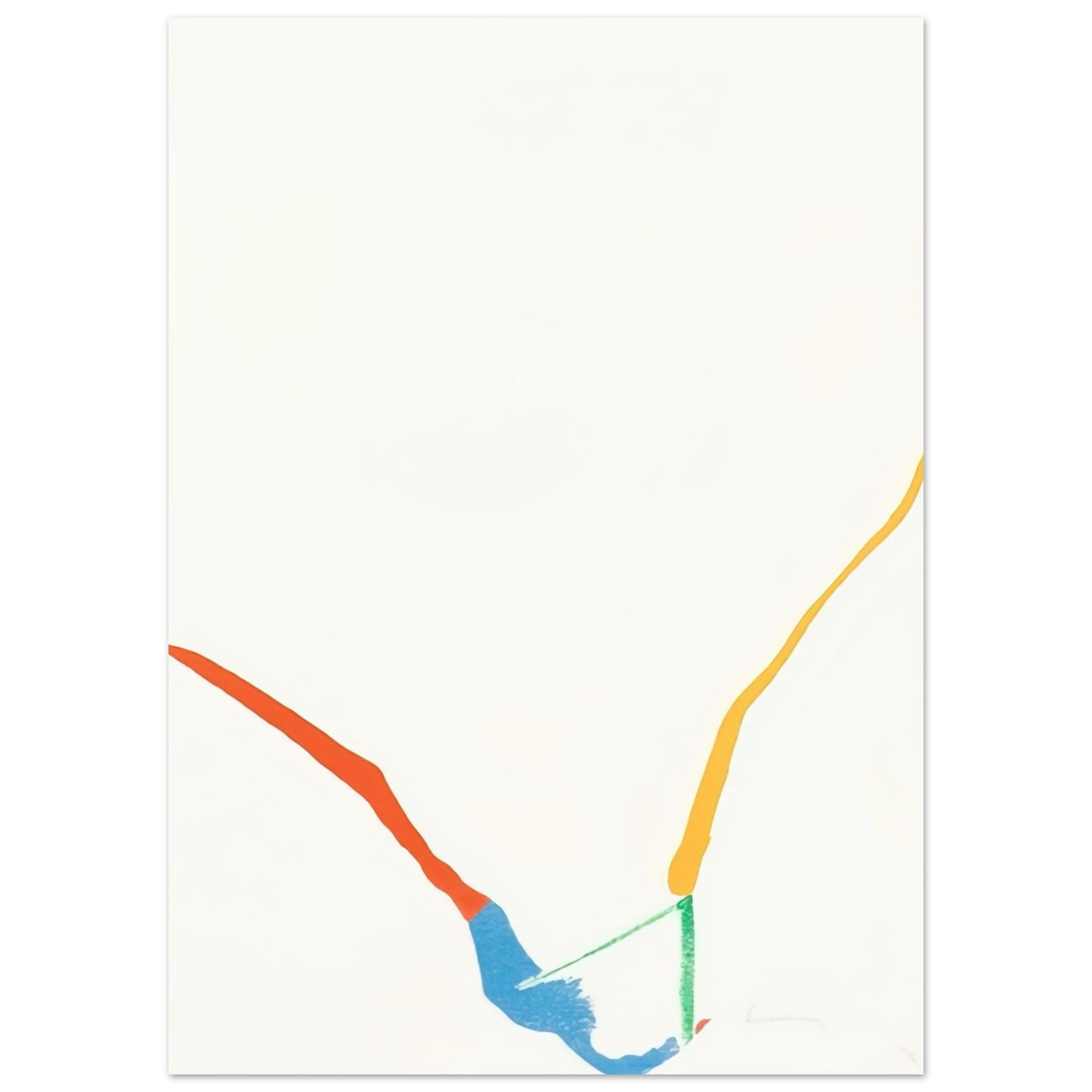 Helen Frankenthaler - What Red Lines Can Do - 1970 Wall art - 20x25 cm / 8x10 inches - Fine Art Poster - -