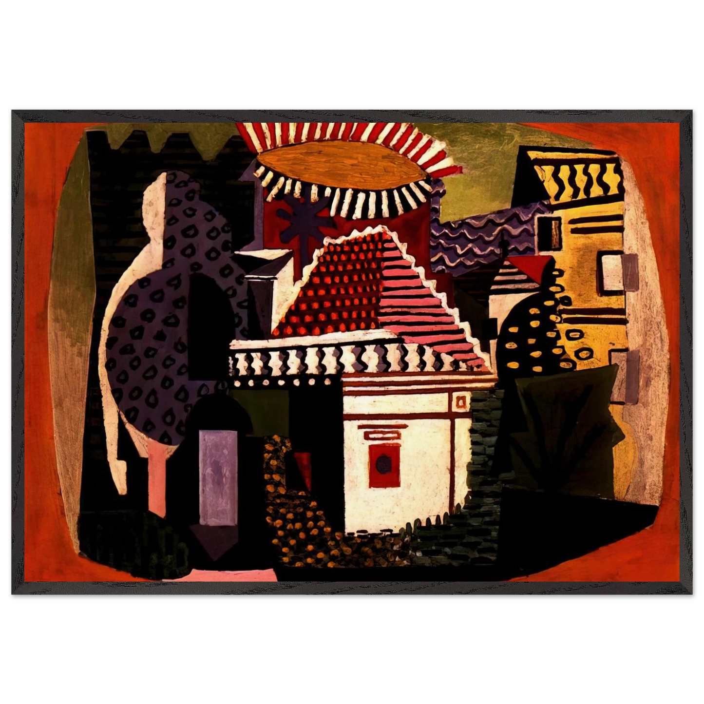 Landscape of Juan-les-Pins - Pablo Picasso Framed Art Print – Black Wooden Frame - Default Title - -Framed Art Print