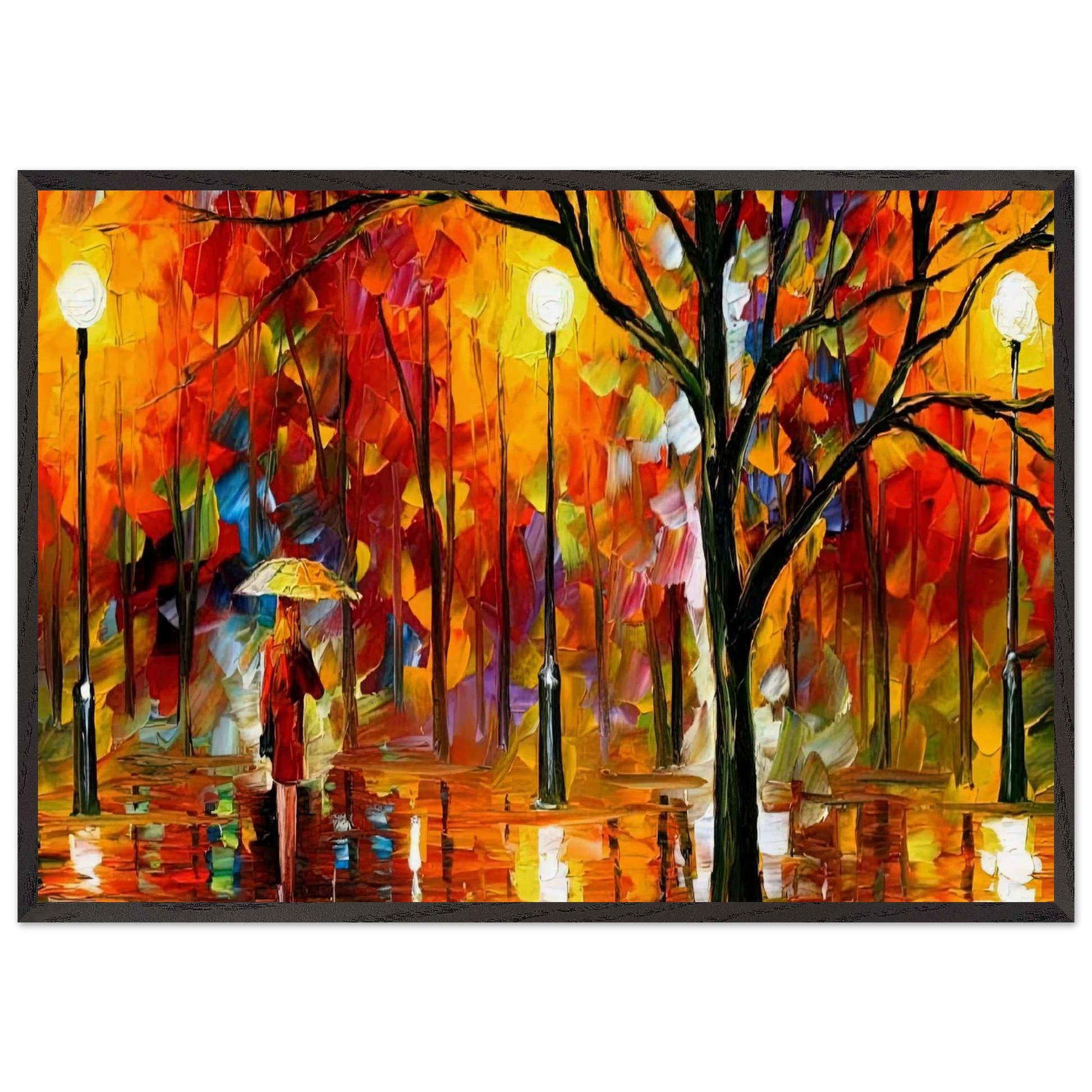 Leonid Afremov N34 - Leonid Afremov Framed Art Print – Black Wooden Frame - Default Title - -Framed Art Print