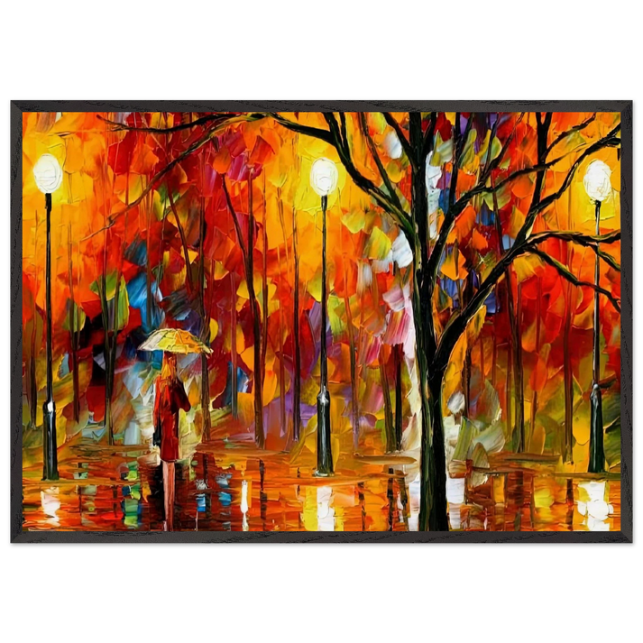 Leonid Afremov N34 - Leonid Afremov 70x100 cm / 28x40 inches Framed Art Print – Black Wooden Frame