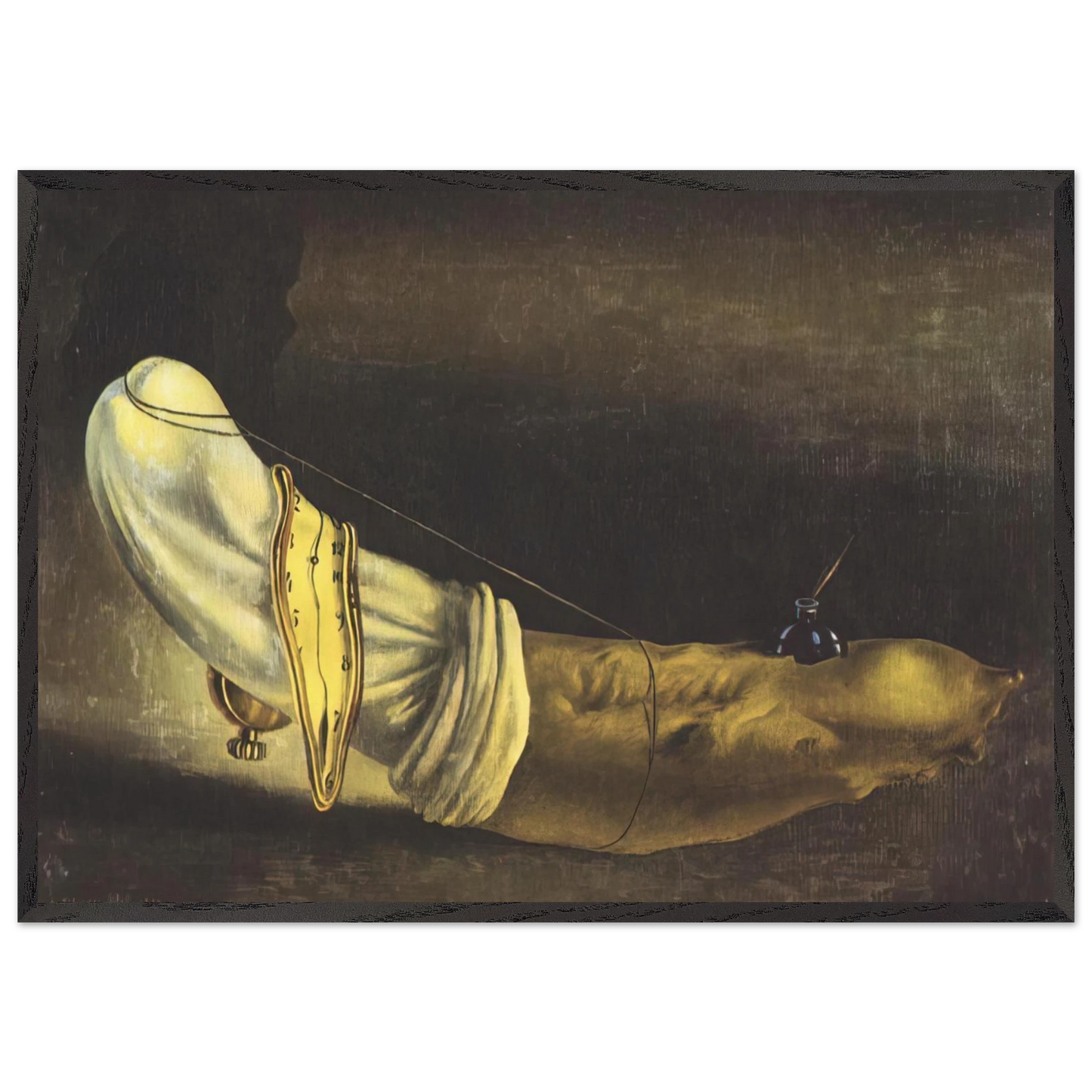 ANTHROPOMORPHIC BREAD - Salvador Dali Framed Art Print – Black Wooden Frame - Default Title - -Framed Art Print