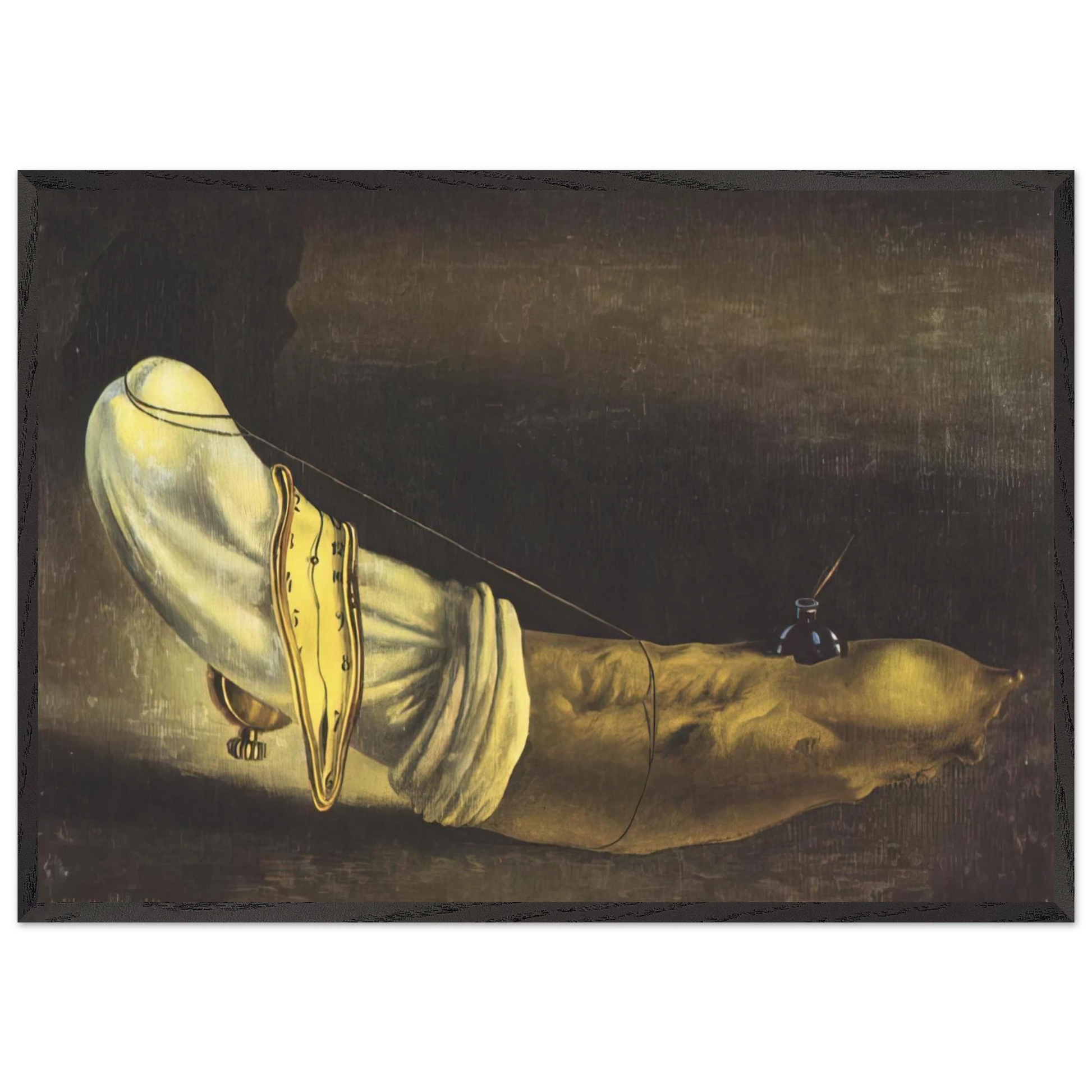 ANTHROPOMORPHIC BREAD - Salvador Dali Framed Art Print – Black Wooden Frame - Default Title - -Framed Art Print