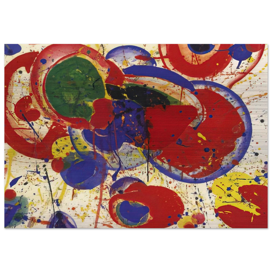 All Red - Sam Francis Brushed Aluminum Print - 70x100 cm / 28x40 inches | Sam Francis Aluminum Print | Sam Francis Prints